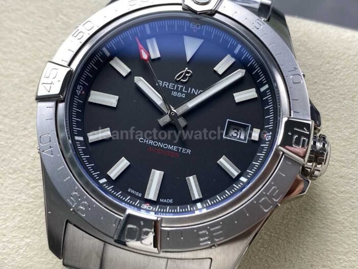 BLS Factory Breitling Avenger A17328101B1A1 42mm Full Steel Black Dial 4 Super Clone Watch,Clean Factory Watch
