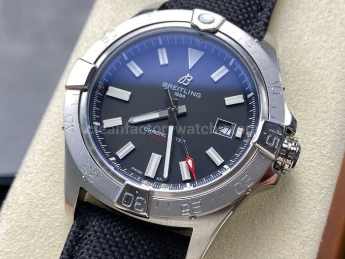 BLS Factory Breitling Avenger A17328101B1X1 42mm Steel Calf skin Strap Black Dial 1 Super Clone Watch,Clean Factory Watch