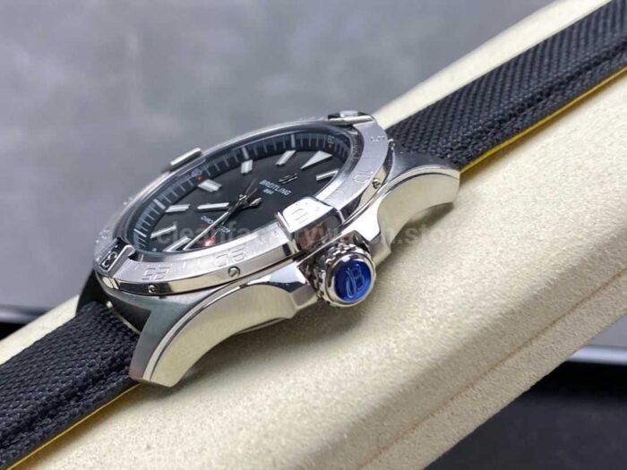 BLS Factory Breitling Avenger A17328101B1X1 42mm Steel Calf skin Strap Black Dial 5 Super Clone Watch,Clean Factory Watch