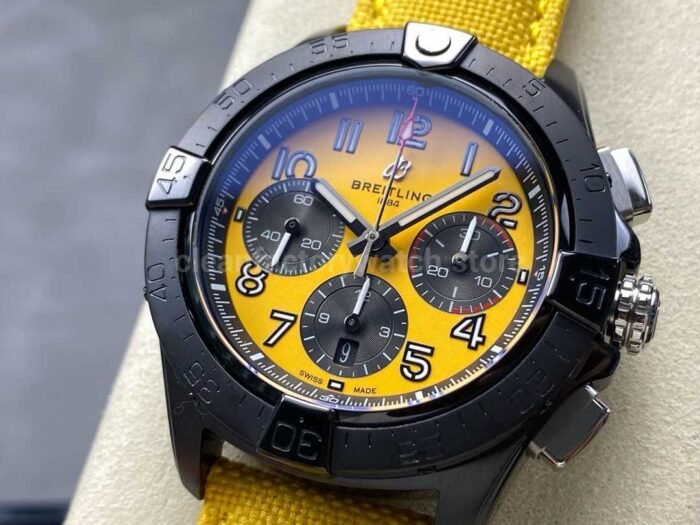 BLS Factory Breitling Avenger B01 Chronograph SB0147101I1X1 44mm Yellow Calf Skin Strap Arabic Numerals Yellow Dial - Image 3