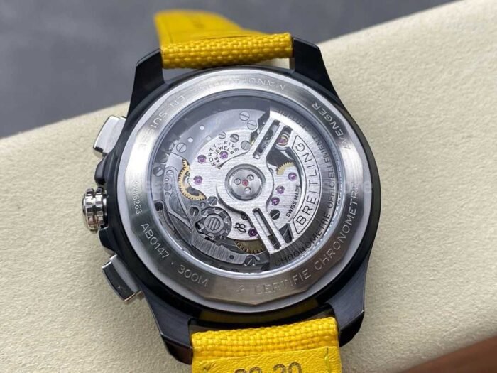 BLS Factory Breitling Avenger B01 Chronograph SB0147101I1X1 44mm Yellow Calf Skin Strap Arabic Numerals Yellow Dial - Image 6
