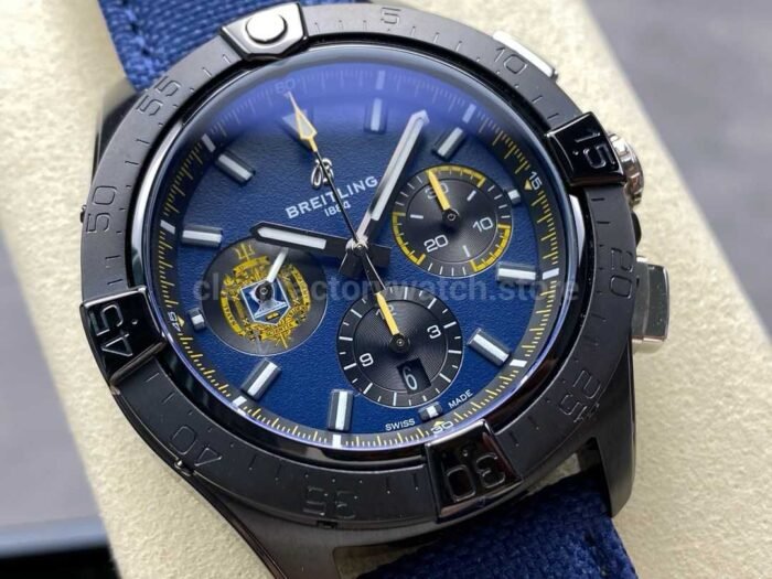 BLS Factory Breitling Avenger SB01474A1C1X1 44mm Ceramic Dark Blue Calf Skin Strap Dark Blue 9 Super Clone Watch,Clean Factory Watch