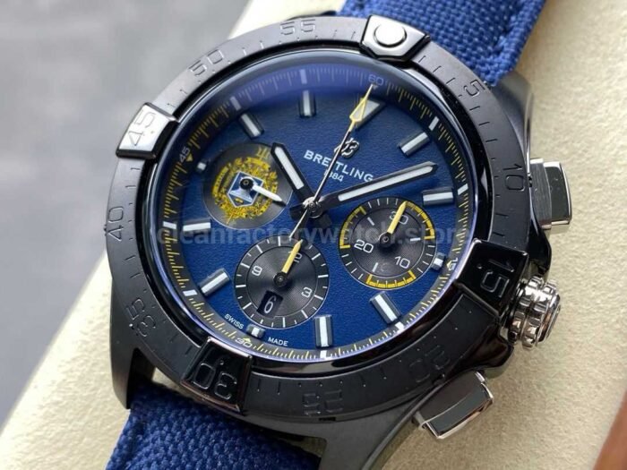 BLS Factory Breitling Avenger SB01474A1C1X1 44mm Ceramic Dark Blue Calf Skin Strap Dark Blue D 1 Super Clone Watch,Clean Factory Watch