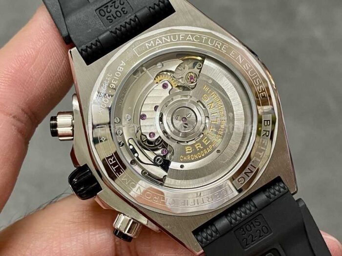 BLS Factory Breitling Chronomat 44mm Steel Rubber Strap Black Eye Orange Dial 6 Super Clone Watch,Clean Factory Watch