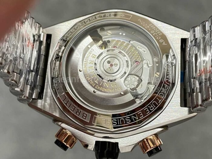 BLS Factory Breitling Chronomat B01 44mm Rose GoldSteel Ceramics Bezel Black Dial 7 Super Clone Watch,Clean Factory Watch