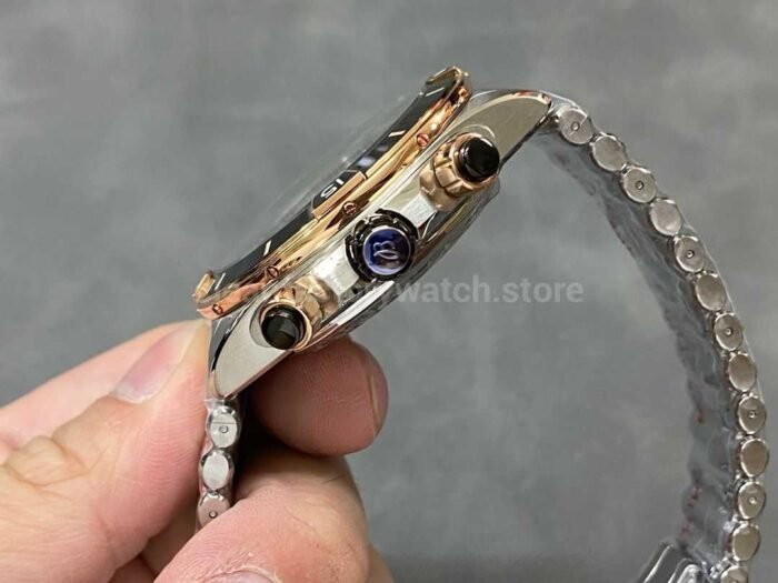 BLS Factory Breitling Chronomat B01 44mm Rose GoldSteel Ceramics Bezel Black Dial 8 Super Clone Watch,Clean Factory Watch
