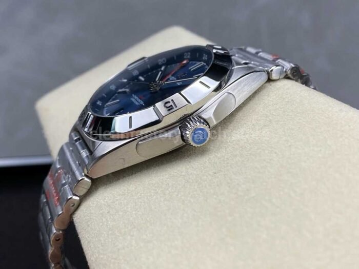 BLS Factory Breitling Chronomat GMT A32398101C1A1 40mm Red GMT Needle Full Steel Blue Dial 1 2 Super Clone Watch,Clean Factory Watch