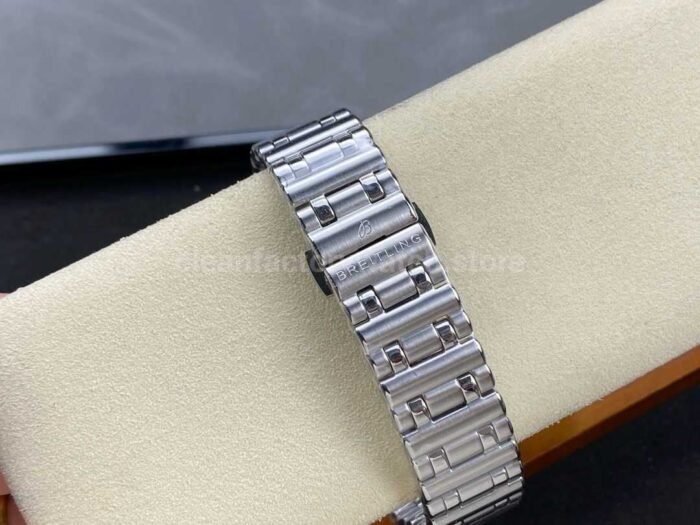 BLS Factory Breitling Chronomat GMT A32398101C1A1 40mm Red GMT Needle Full Steel Blue Dial 5 1 Super Clone Watch,Clean Factory Watch