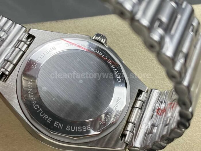 BLS Factory Breitling Chronomat GMT A32398101C1A1 40mm Red GMT Needle Full Steel Blue Dial 7 1 Super Clone Watch,Clean Factory Watch