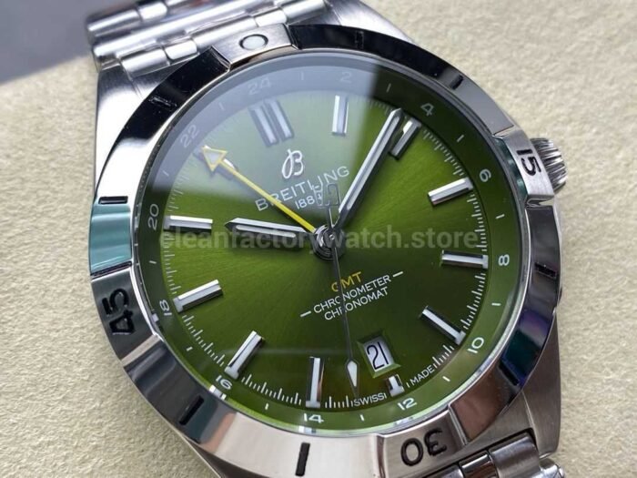 BLS Factory Breitling Chronomat GMT A32398A11L1A 40mm Yellow GMT Needle Full Steel L 9 Super Clone Watch,Clean Factory Watch
