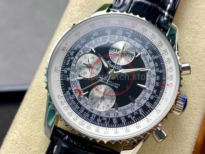 BLS Factory Breitling Montbrillant Datora A2133012B993 43mm Steel Leathe 5 Super Clone Watch,Clean Factory Watch