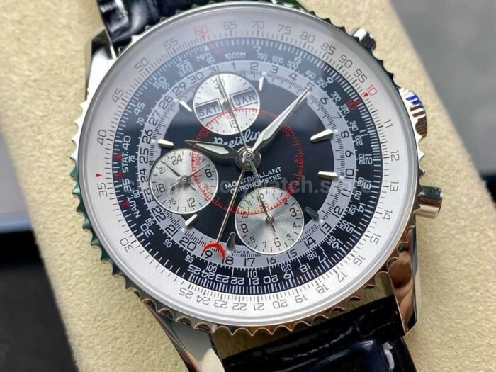 BLS Factory Breitling Montbrillant Datora A2133012B993 43mm Steel Leather 1 Super Clone Watch,Clean Factory Watch