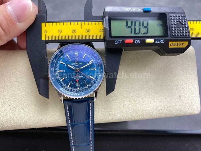 BLS Factory Breitling Navitimer GMT A32310251B1A1 41mm Steel Leather Strap Blue Dial 2 Super Clone Watch,Clean Factory Watch