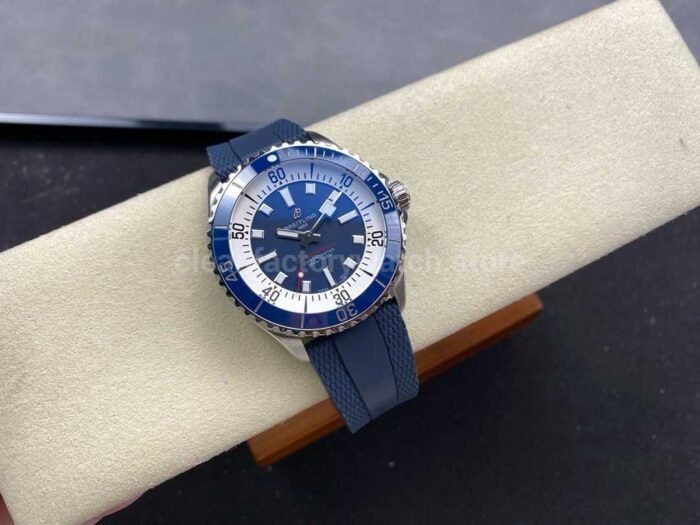 BLS Factory Breitling Superocean A17375E71C1S1 42mm Steel Blue Rubber Strap Blue Dial 2 Super Clone Watch,Clean Factory Watch