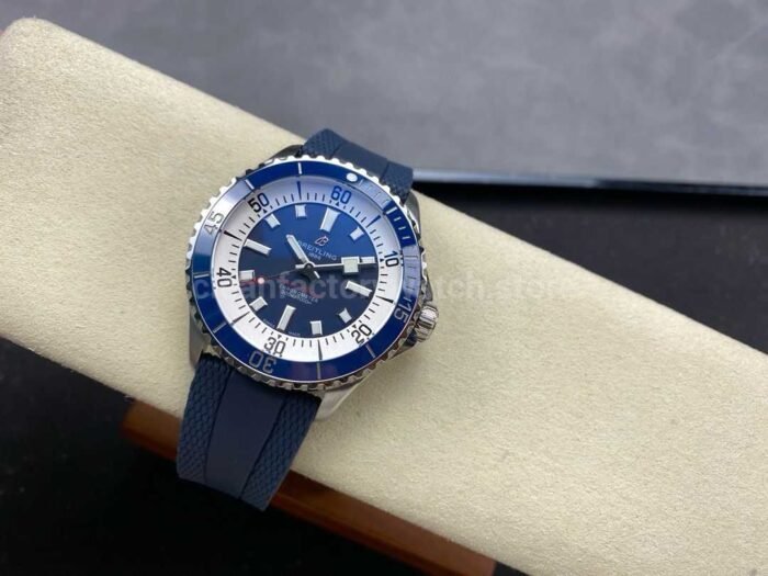 BLS Factory Breitling Superocean A17375E71C1S1 42mm Steel Blue Rubber Strap Blue Dial 9 Super Clone Watch,Clean Factory Watch