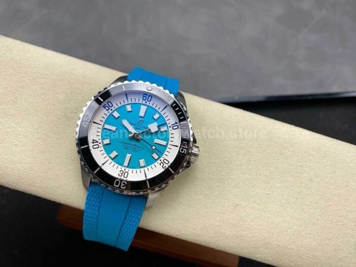 BLS Factory Breitling Superocean A17376211L2S1 44mm Steel Blue Rubber Strap Blue Dial 3 Super Clone Watch,Clean Factory Watch