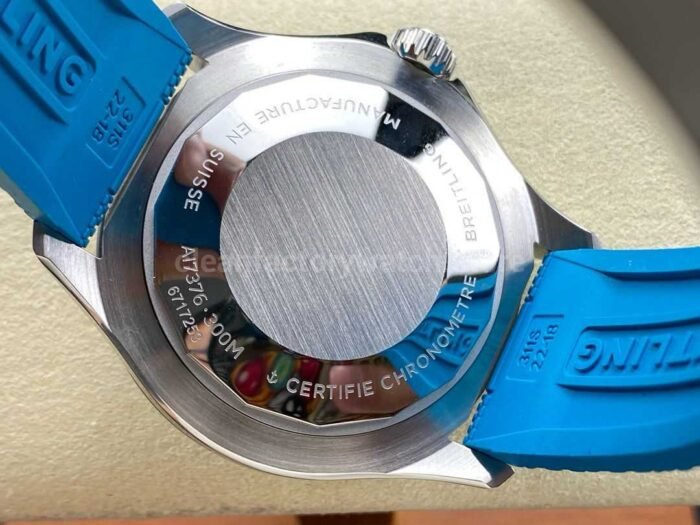 BLS Factory Breitling Superocean A17376211L2S1 44mm Steel Blue Rubber Strap Blue Dial 7 Super Clone Watch,Clean Factory Watch