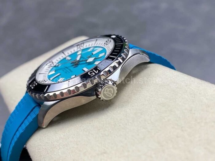BLS Factory Breitling Superocean A17376211L2S1 44mm Steel Blue Rubber Strap Blue Dial 8 Super Clone Watch,Clean Factory Watch