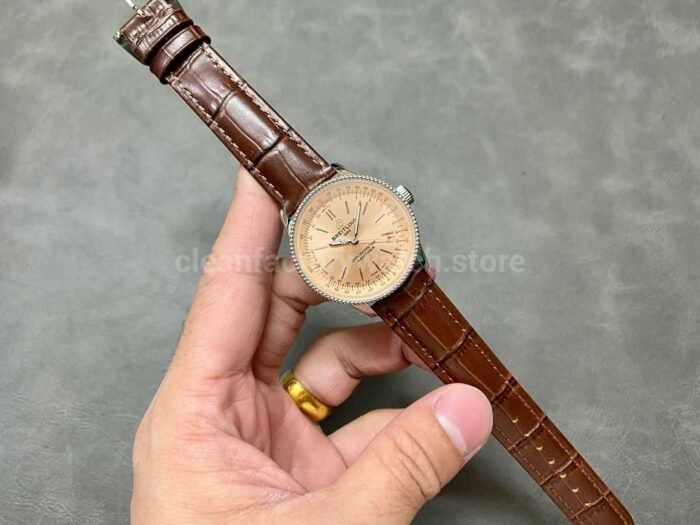 BLS Factory Breitling Womens Navitimer A17395201K1P2 35mm Steel Leather Strap Champagne Dial 6 Super Clone Watch,Clean Factory Watch