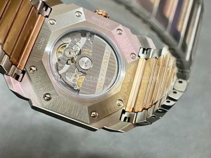 BV Factory Bvlgari Octo Finissimo 40mm Rose GoldSteel White Dial 3 Super Clone Watch,Clean Factory Watch