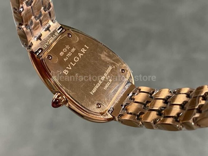 BV Factory Bvlgari Quartz Serpenti 103948 33mm Full Steel，Rose Gold Roman Numerals Black solid Dial 1 Super Clone Watch,Clean Factory Watch