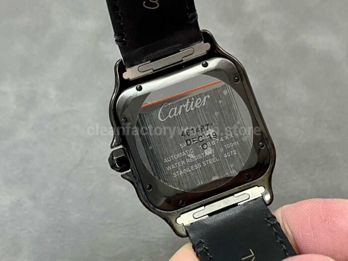 BV Factory Cartier Santos WSSA0039 39.8mm Full Black Steel Black Dial - Image 7