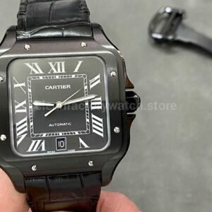 BV Factory Cartier Santos WSSA0039 39.8mm Full Black Steel Black Dial