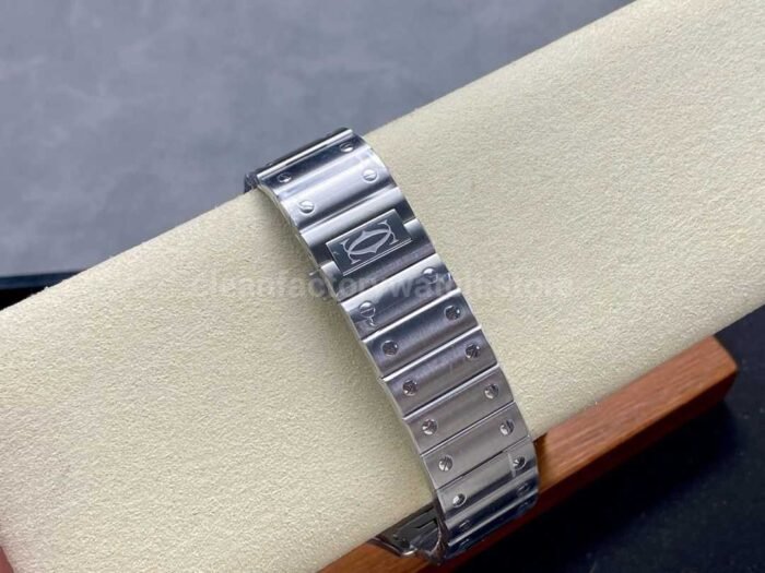 BV Factory Cartier Santos WSSA0064 39.8mm Full Steel Roman Numerals Orange Dial 8 Super Clone Watch,Clean Factory Watch
