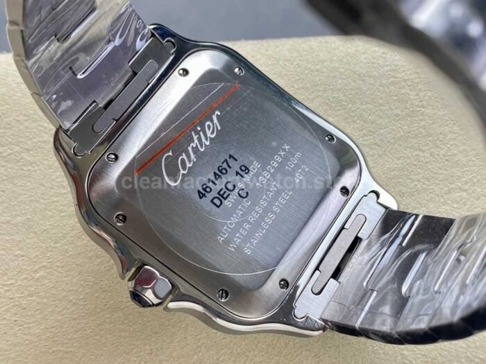 BV Factory Cartier Santos WSSA0064 39.8mm Full Steel Roman Numerals Orange Dial 9 Super Clone Watch,Clean Factory Watch