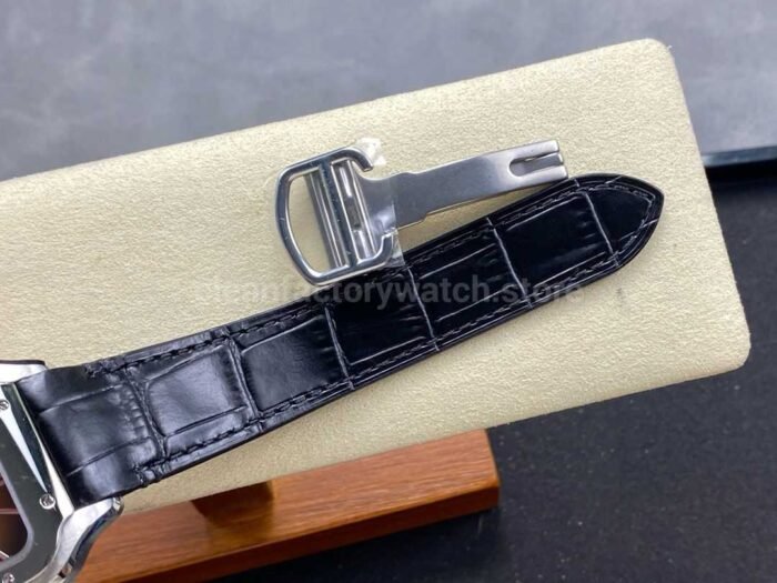BV Factory Cartier Santos WSSA0064 39.8mm Steel Leather Strap Roman Numerals Orange Dial - Image 8