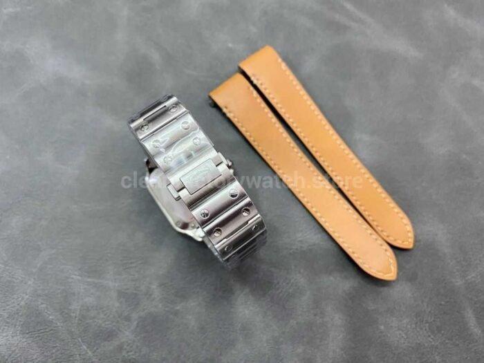 BV Factory Women's Cartier Santos WSSA0029 35.1mm Full Steel Roman Numerals White Dial - Image 10