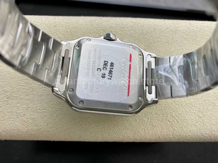 BV Factory Women's Cartier Santos WSSA0029 35.1mm Full Steel Roman Numerals White Dial - Image 8