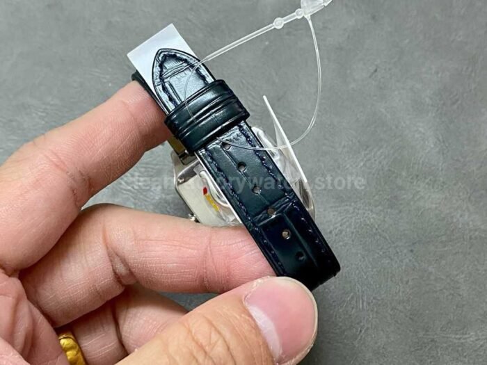 F1 Factory Cartier Santos Dumont WSSA0023 27.5mm Steel Leather Strap Roman Numerals Silver Dial 6 Super Clone Watch,Clean Factory Watch