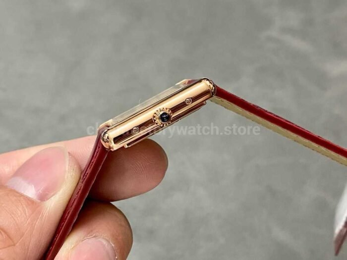 F1 Factory Cartier Tank Louis Cartier WGTA0010 22mm Rose Gold Leather Strap Roman Numerals Si 5 Super Clone Watch,Clean Factory Watch