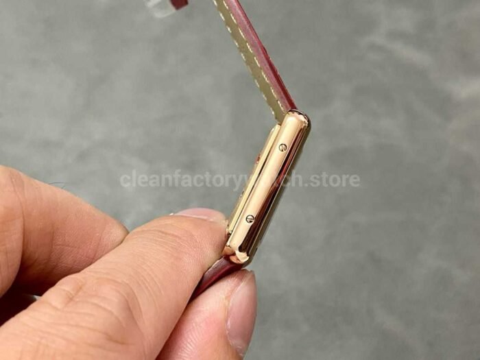 F1 Factory Cartier Tank Louis Cartier WGTA0010 22mm Rose Gold Leather Strap Roman Numerals Si 7 Super Clone Watch,Clean Factory Watch