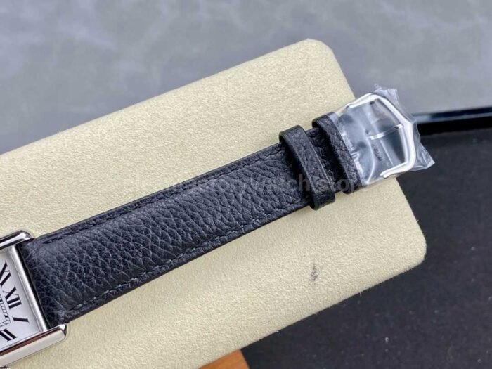 F1 Factory Cartier Tank Louis Cartier WSTA0041 25.5mm Steel Leather Strap Roman Numerals Silver 7 Super Clone Watch,Clean Factory Watch