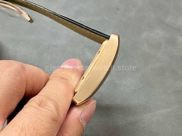 F5 Factory Cartier Tank MC W5330001 34mm Rose Gold Leather Strap Roman Numerals White Dial 6 Super Clone Watch,Clean Factory Watch