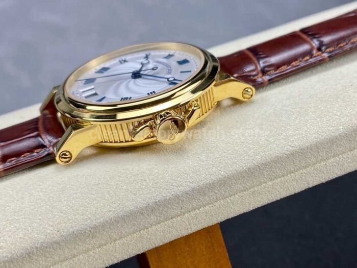 HG Factory Breguet Marine 5817BA129V8 39mm Rose Gold Leather Strap Silver Dial 9 Super Clone Watch,Clean Factory Watch