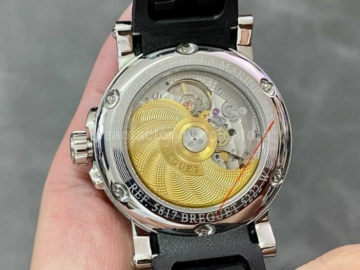 HG Factory Breguet Marine 5817ST925V8 39mm Steel Rubber Strap Black Dial 7 Super Clone Watch,Clean Factory Watch