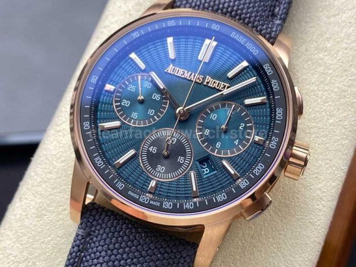 OMF Factory Audemars Piguet Code 11.59 26393OROOA348KB01 41mm Rose Gold Canvas Strap 3 Super Clone Watch,Clean Factory Watch