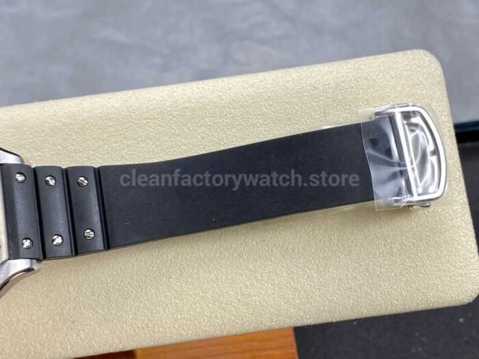 THB Factory Cartier Santos WSSA0037 39.8mm Steel Rubber Strap Roman Numerals Grey Dial 4 Super Clone Watch,Clean Factory Watch