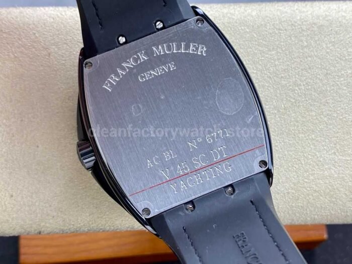 Tplus Factory Franck Muller V45 Yacht Limited Edition 45mm Black Ceramic Rub 4 Super Clone Watch,Clean Factory Watch