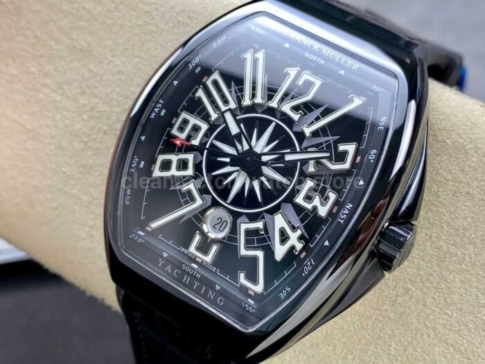 Tplus Factory Franck Muller V45 Yacht Limited Edition 45mm Black Ceramic Rub 7 Super Clone Watch,Clean Factory Watch