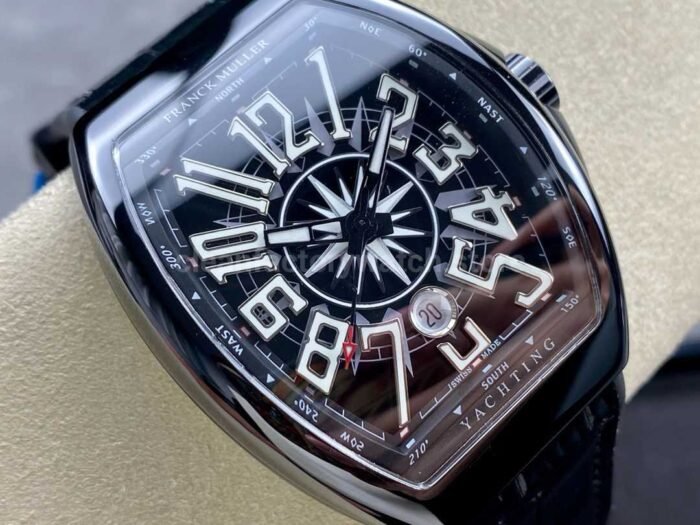 Tplus Factory Franck Muller V45 Yacht Limited Edition 45mm Black Ceramic Rub 8 Super Clone Watch,Clean Factory Watch