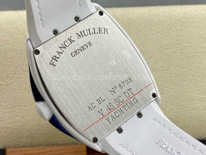 Tplus Factory Franck Muller V45 Yacht Limited Edition 45mm White Ceramic Ru 9 Super Clone Watch,Clean Factory Watch