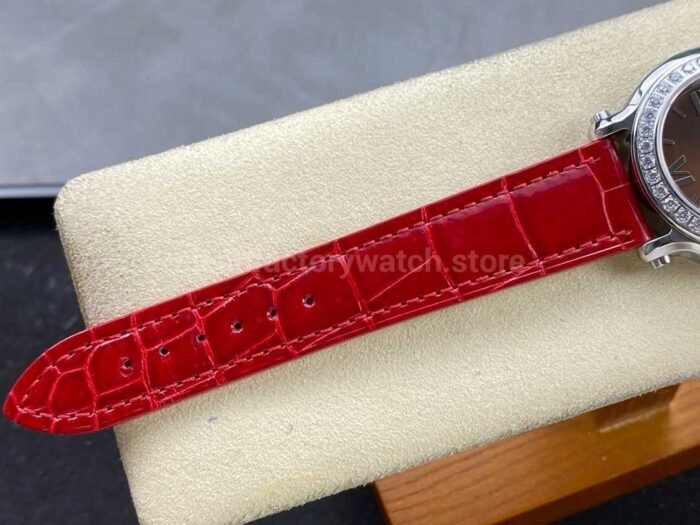 YF Factory Chopard Happy Sport 278475 36mm Steel Leather Strap Roman Numerals Brown Dial - Image 9