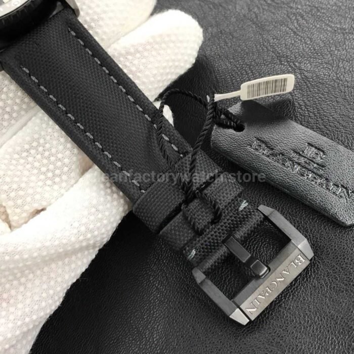 ZF Factory Blancpain Fifty Fathoms Bathyscaphe 5000 0130 B52A 43mm Ceramic Textile Strap Black Dial 2 Super Clone Watch,Clean Factory Watch