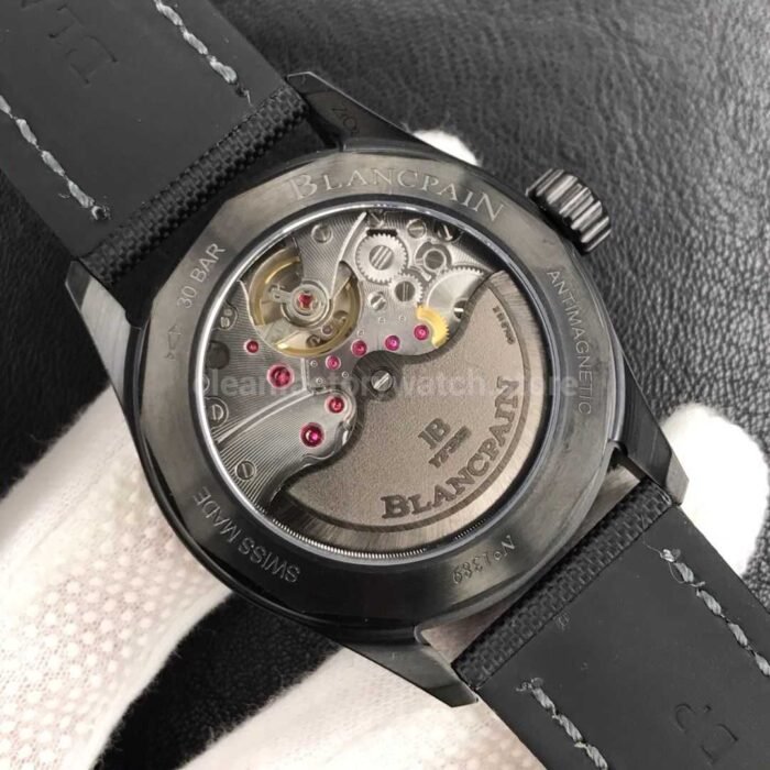 ZF Factory Blancpain Fifty Fathoms Bathyscaphe 5000 0130 B52A 43mm Ceramic Textile Strap Black Dial 8 Super Clone Watch,Clean Factory Watch