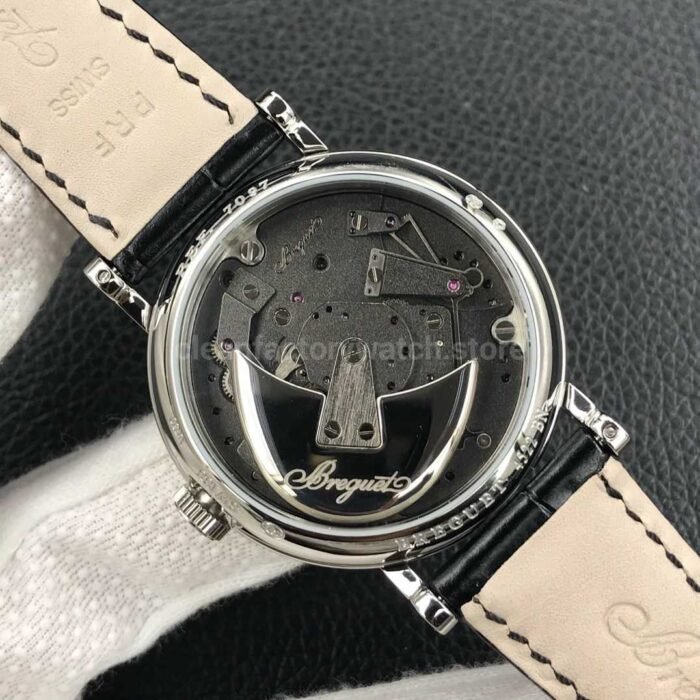 ZF Factory Breguet Tradition 7597BB GY 9WU 40mm White Gold Leather Strap Roman Numerals Blue Dial 5 Super Clone Watch,Clean Factory Watch