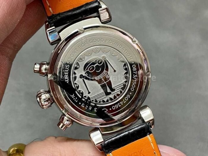 APS Factory IWC Da Vinci Chronograph IW393402 42mm Steel Leather Strap Arabic Numerals Blue Dial 9 Super Clone Watch,Clean Factory Watch
